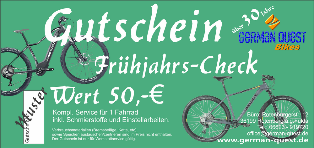 Gutschein Bikes GQ Shop